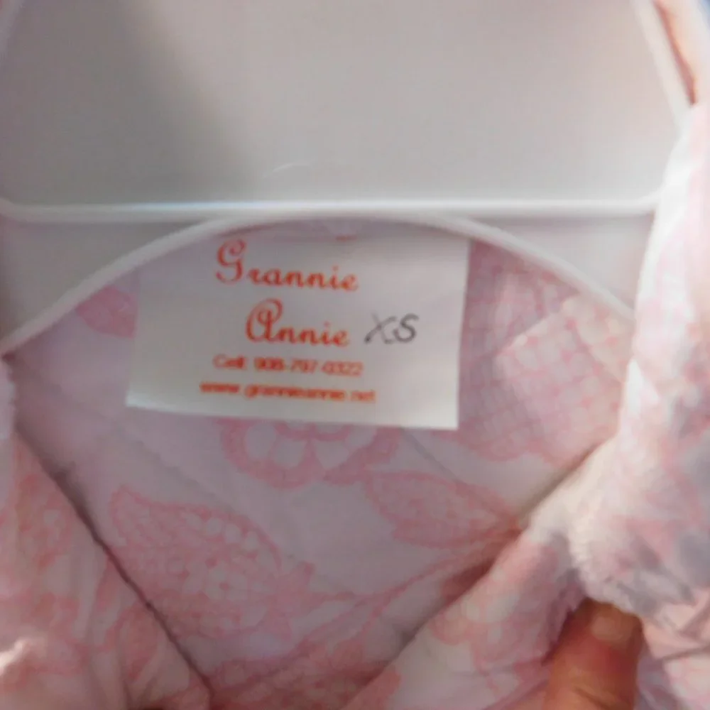 Grannie Annie Floral Pink Handmade Quilted Jacket Girl's XS 12-18 Months